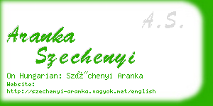 aranka szechenyi business card